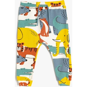 Jogger Eşofman Altı Hayvanlar Baskılı Beli Bağlamalı