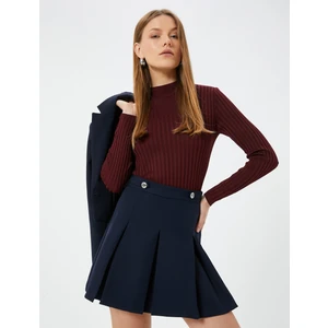 Dik Yaka Triko Kazak Uzun Kollu Slim Fit