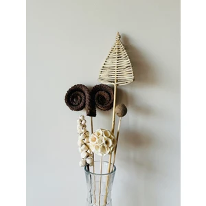 B'Clara Home Tropikal Doğal Kuru Çiçek Vazo Çiçeği