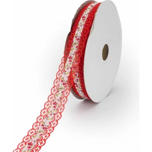 Çiçek Desenli Dantelli Kurdele