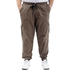 Mode Xl Büyük Beden Erkek Keten Kargo Jogger Valencia 21911 Toprak