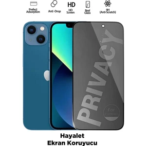 Iphone 13 Uyumlu Tam Kapatan Hayalet Ekran Koruyucu Privacy Tamperli Kırılmaz Cam