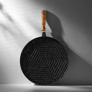 Alüminyum Döküm Grill-Gözleme Çift Taraflı 36 cm Tava