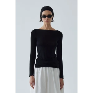 Suud Collection Siyah Lindy Pamuklu Body