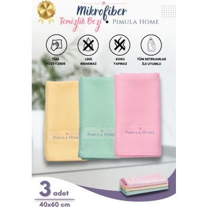 Sadece Suyla Mükemmel Mikrofiber Temizlik Bezi/ Büyük Boy 40 x 60 3'lü Paketiz/tüy Bırakmaz Mikrofiber Sihirli Bez