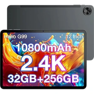 T20 Ultra 12"inç Sim Kartlı  12 GB Ram+20 GB Sanal Ram 256 GB Hafıza 2 Tb Tf 10800 Mah Helio G99 Sekiz Çekirdekli Android 13 Gri Tablet