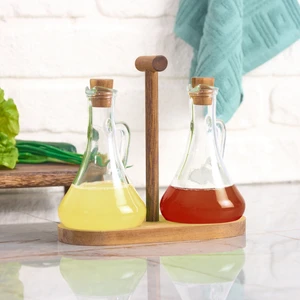 2'li Yağdanlık Seti - Şeffaf / Kahverengi - 300 ml