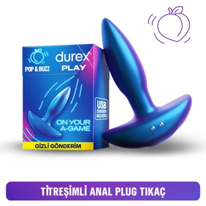 Titreşimli Anal Plug Tıkaç, Silikon, 7 Farklı Mod, USB Şarj Edilebilir, Suya Dayanıklı, 8 cm