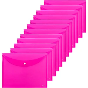A5 Çıtçıtlı Dosya Küçük Boy Pembe 12 Adet