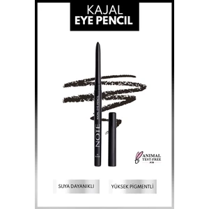 Note Cosmetics Kajal 01 Black Siyah Suya Dayanıklı Asansörlü Göz Kalemi – Gün Boyu Kalıcı ve Kolay Sürüm, 1 Adet