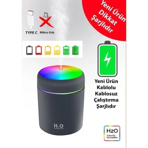 YENİ ŞARJLI TYPE-C  Hava Nemlendirici Şarjlı Yeni Model,aroma Difizörü,koku Dagıtıcı,gecel Lambası