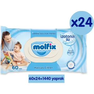 İzotonik Sulu Islak Mendil Hassas Ciltler 1440 Adet