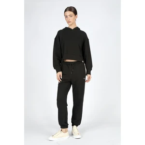 Lee Cooper Heaven Kadın Kapüşonlu Sweatshirt Siyah