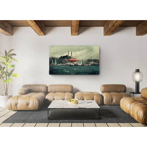 Cross Border Bosphorus Kanvas Duvar Tablosu – Istanbul Soyut Manzara Tablosu, Salon, Ofis Veya Hediye Için Ideal