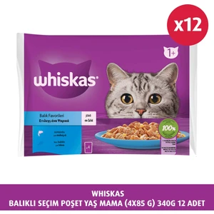Whiskas  Balık Çeşitleri 4'lü 340 gr 12x