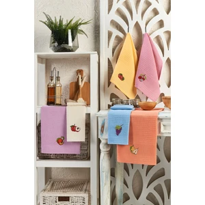 6lı Kurulama Peçetesi Nakışlı 40X60 Meyve