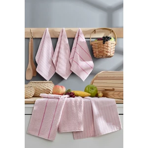 Eponj Home 6lı Mutfak Havlusu 30X50 Sofya Pembe