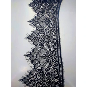 Fashion Dantel Sakallı Dantel 20 cm En 3 mt Siyah ve Ekru