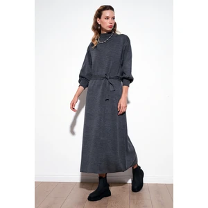 Modest Relaxed Fit Bisiklet Yaka Triko Elbise Kadın Elbise 4616198