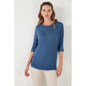 Truvakar Kol Bisiklet Yaka Basic Pamuklu Bluz Bayan Bluz 5863589