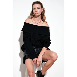 Standart Fit Madonna Yaka Triko Kazak Bayan Kazak 4615216