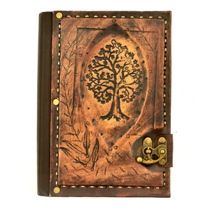 Legend Deri Hayat Ağacı Eskitme El Yapımı Hakiki Deri Şamua Kraft Kağıt Hediyelik Anı Günlük Defter