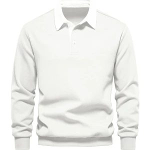 Ghassy Co. Erkek Retro Renk Bloklu Pamuklu Gömlek Yaka Sweatshirt