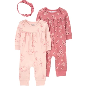 Kız Bebek Tulum Set 3'lü Paket