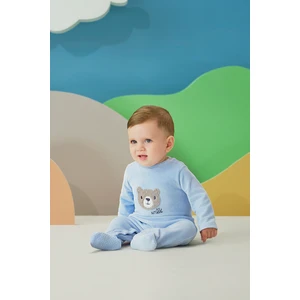 Erkek Bebek Kadife Tulum