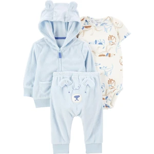 Erkek Bebek 3'lü Hırkalı Set