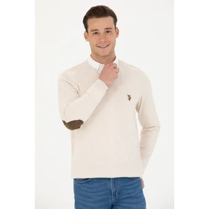 U.S. Polo Assn. Erkek Krem Melanj Kazak /Triko 50269006-VR159