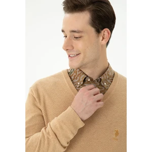 U.S. Polo Assn. Erkek Kum Melanj Kazak /Triko 50269004-VR123