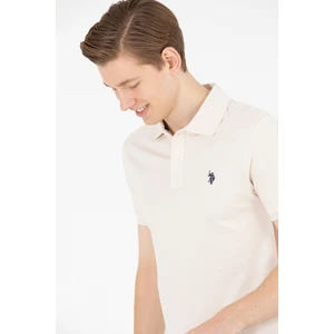 U.S. Polo Assn. Erkek Krem Tişört Basic 50262933-VR071