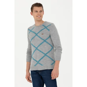 U.S. Polo Assn. Erkek Gri Melanj Kazak /Triko 50270961-VR086