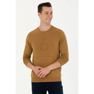 U.S. Polo Assn. Erkek Açık Haki Sweatshirt 50270803-VR183