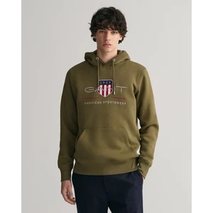 Erkek Yeşil Regular Fit Kapüşonlu Logolu Sweatshirt 2047082.301