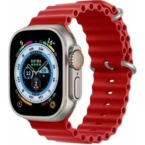 Apple Watch Uyumlu 46MM 10 Serisi Metal Toka Silikon Kordon Premium Ocean