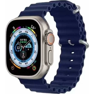 Apple Watch Uyumlu 42MM 44MM Metal Toka Silikon Kordon Premium Ocean
