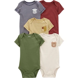 Erkek Bebek Kısa Kollu Body 5'li Paket