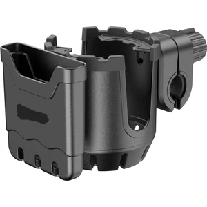 Motosiklet Için Ayarlanabilir 2in1 Telefon ve Bardak Tutucu - Siyah