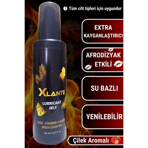 Lubrıcant Afrodizyakx Etkisi Çilek Aromalı Yenlilebilir Su Bazlı  Jel 150 ml