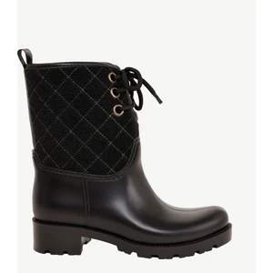 Kapitone Detaylı Kısa Yağmur Botu