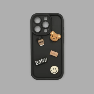 Turkuaz Dijital Pazarlama IPHONE 14 Pro Max; 3D Ayıcık Tasarımlı Yuvarlak Kamera Koruyucu Yumuşak Silikon Kılıf