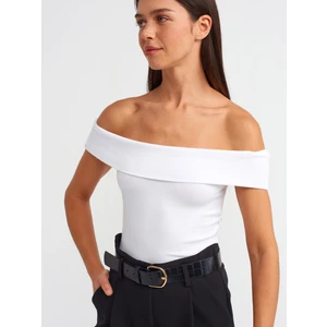 30926 Omuzları Açık Top-Mavi