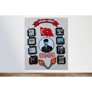ATP02 Atatürk Köşesi Panosu Zeminsiz(Keçeden Eğitim Materyali)