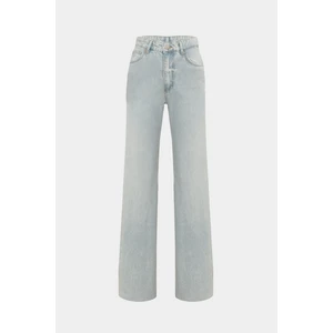 High Waist Wed Leg Kar Yıkama Geniş Paça Dikişsiz Jean