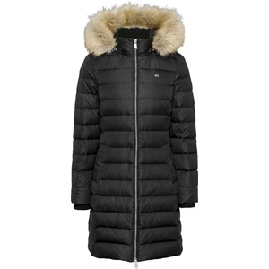 Kadın / Kız Marka Logolu Kapüşonlu Şık Görünümlü Full Fermuarlı Günlük Kullanıma Uygun Siyah Mont DW0DW18864-BDS