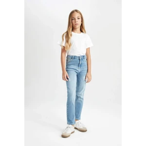 Kız Çocuk Skinny Fit Yırtık Detaylı Dar Paça Cepli Jean Pantolon C9483A824AU