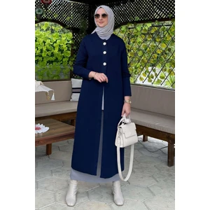 Sinem Çelik Örme Triko Hırka Lacivert