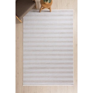 Koza Halı Stripe Krem Kilim Kaymaz Taban Salon Oturma Odası Antre Halısı 33014A